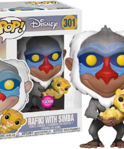 FUNKO POP! Disney: Lion King - Rafiki With Baby Simba (Flocked) [Exclusive]