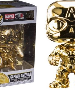 FUNKO Pop! Marvel - Marvel Studio The First 10 Years - Captain America (Gold Chrome)