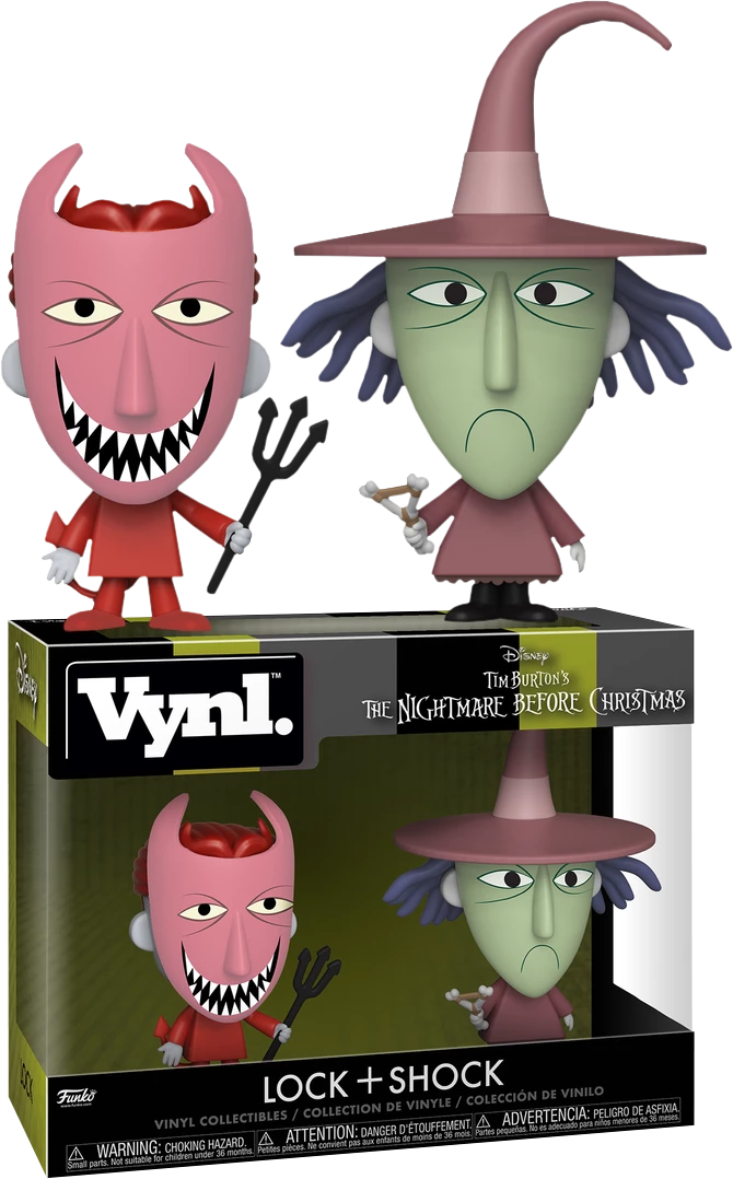 FUNKO VYNL.: Disney: Nightmare Before Christmas - Lock & Shock 3 FUNKO VYNL.: Disney: Nightmare Before Christmas - Lock & Shock