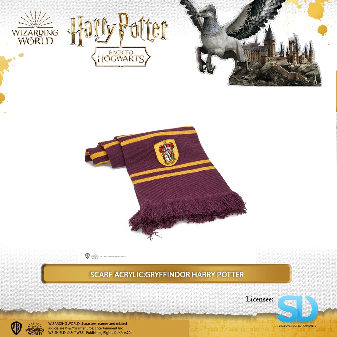 Famesbro Cinereplica: Scarf Acrylic:Gryffindor Harry Potter Wizarding World 3 Famesbro Cinereplica: Scarf Acrylic:Gryffindor Harry Potter Wizarding World