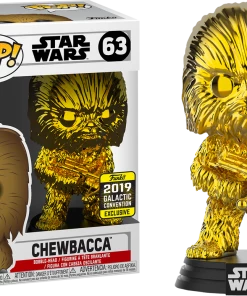 FUNKO Convention Exclusive Pop! Star Wars: Chewbacca Gold Chrome (2019 Galactic Convention) [Exclusive]