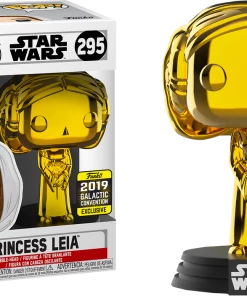 FUNKO Convention Exclusive Pop! Star Wars: Princess Leia Gold Chrome (2019 Galactic Convention) [Exclusive]