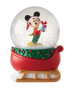 Enesco Department 56 : Mickey On Sleigh Snow Globe