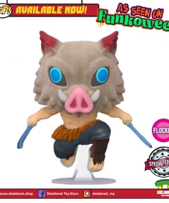 FUNKO [IN-STOCK] Pop! Animation: Demon Slayer - Inosuke Hashibira (Flocked) [Exclusive]