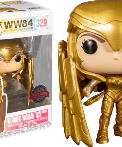 FUNKO Pop! Heroes: Wonder Woman 1984 - Wonder Woman Gold Shield (Metallic) [Exclusive]
