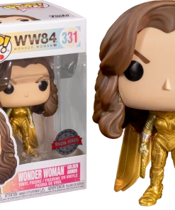 FUNKO Pop! Heroes: Wonder Woman 1984 - Wonder Woman No Helmet (Metallic) [Exclusive]