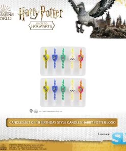 Famesbro Cinereplica: Candles:Set Of 10 Birthday Style Candles (Harry Potter Logo) Wizarding World
