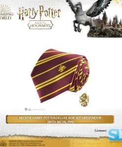 Famesbro Cinereplica: Necktie Harry Potter: Deluxe Box Set Gryffindor (With Metal Pin)