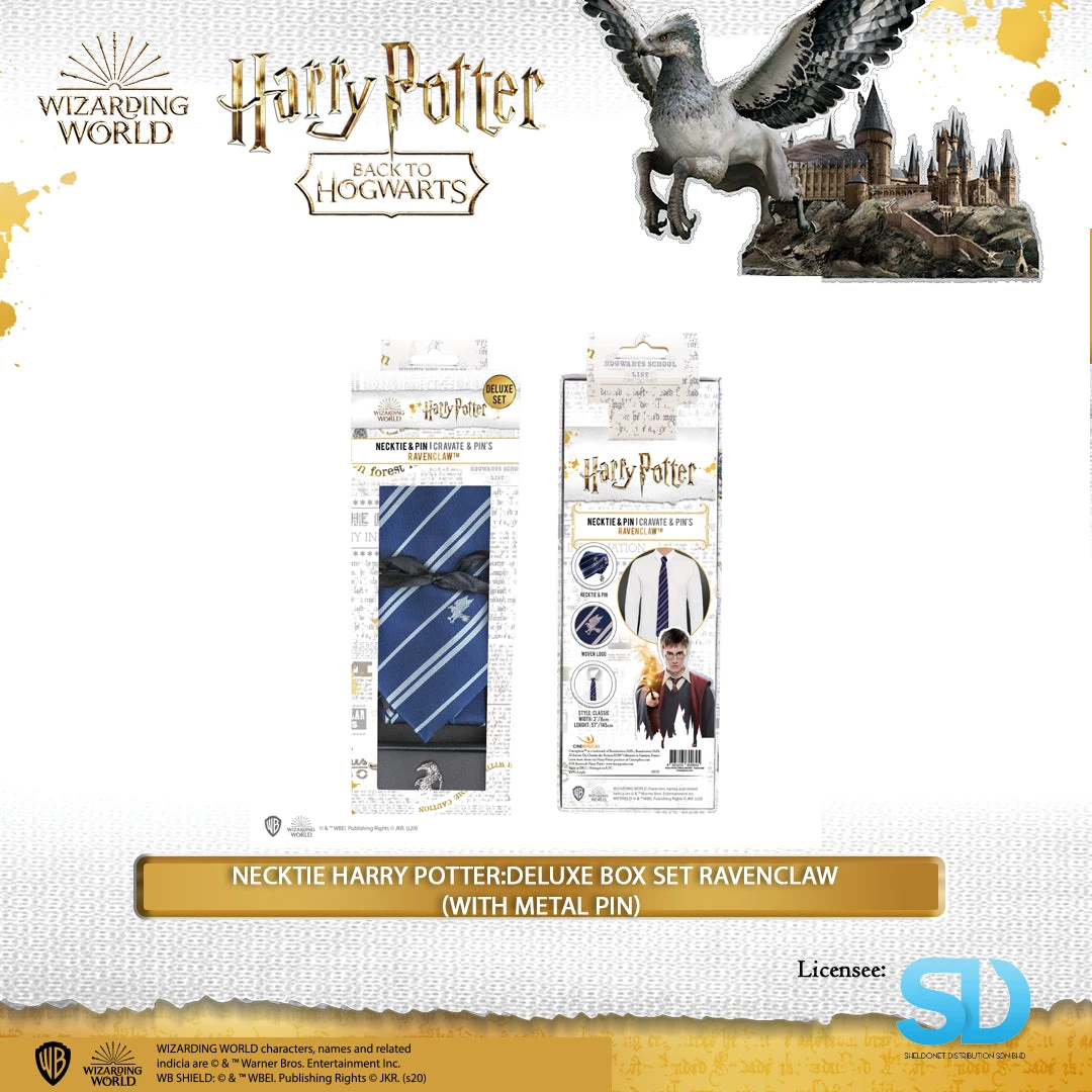Famesbro Cinereplica: Necktie Harry Potter:Deluxe Box Set Ravenclaw (With Metal Pin) 3 Famesbro Cinereplica: Necktie Harry Potter:Deluxe Box Set Ravenclaw (With Metal Pin)