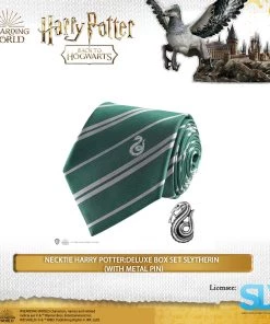 Famesbro Cinereplica: Necktie Harry Potter:Deluxe Box Set Slytherin (With Metal Pin)