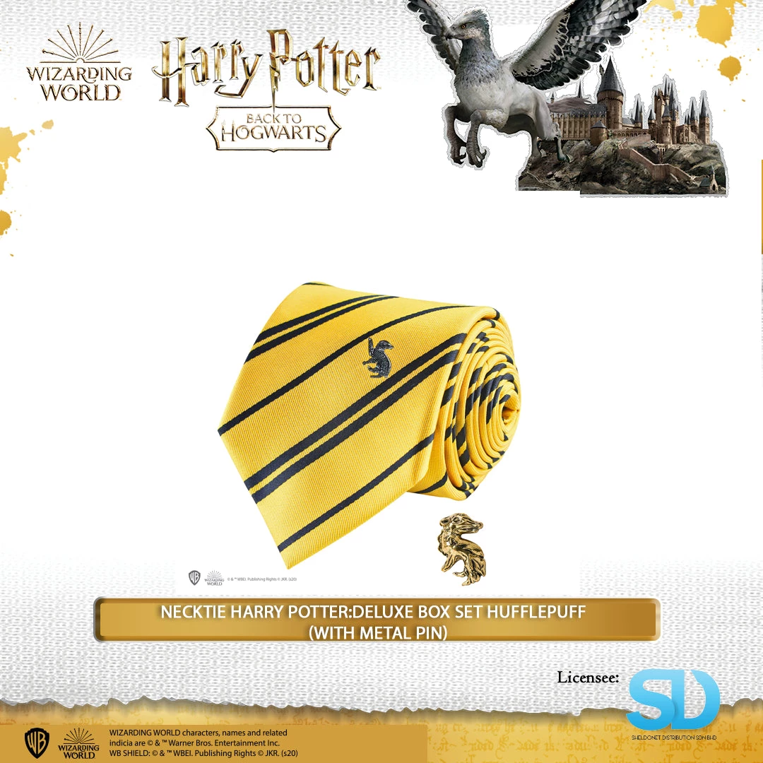 Famesbro Cinereplica: Necktie Harry Potter:Deluxe Box Set Hufflepuff (With Metal Pin) Wizarding World 4 Famesbro Cinereplica: Necktie Harry Potter:Deluxe Box Set Hufflepuff (With Metal Pin) Wizarding World