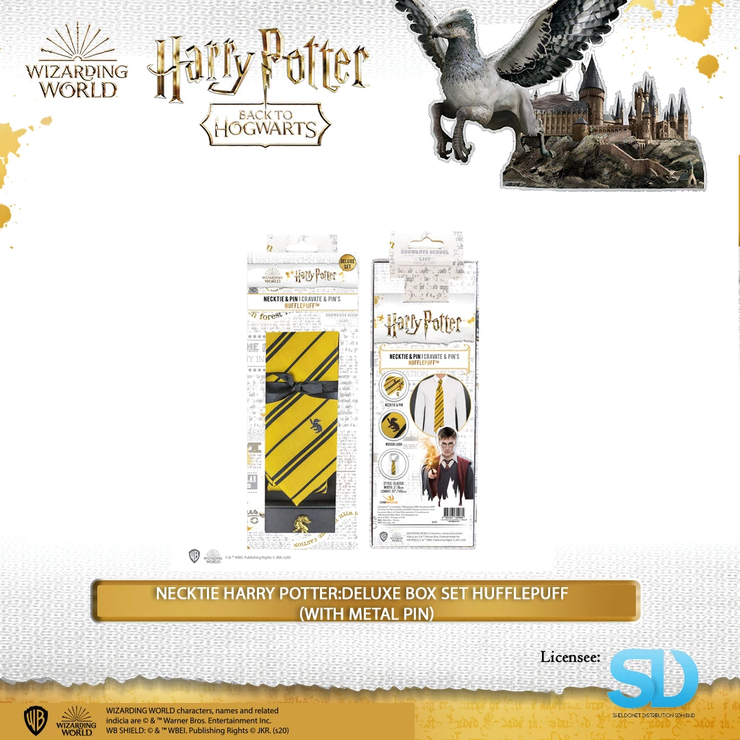 Famesbro Cinereplica: Necktie Harry Potter:Deluxe Box Set Hufflepuff (With Metal Pin) Wizarding World 3 Famesbro Cinereplica: Necktie Harry Potter:Deluxe Box Set Hufflepuff (With Metal Pin) Wizarding World