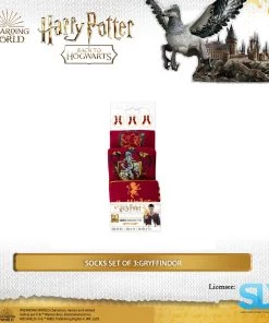 Famesbro Cinereplica: Socks Set Of 3:Gryffindor Wizarding World