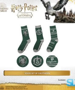 Famesbro Wizarding World Cinereplica: Socks Set Of 3:Slytherin
