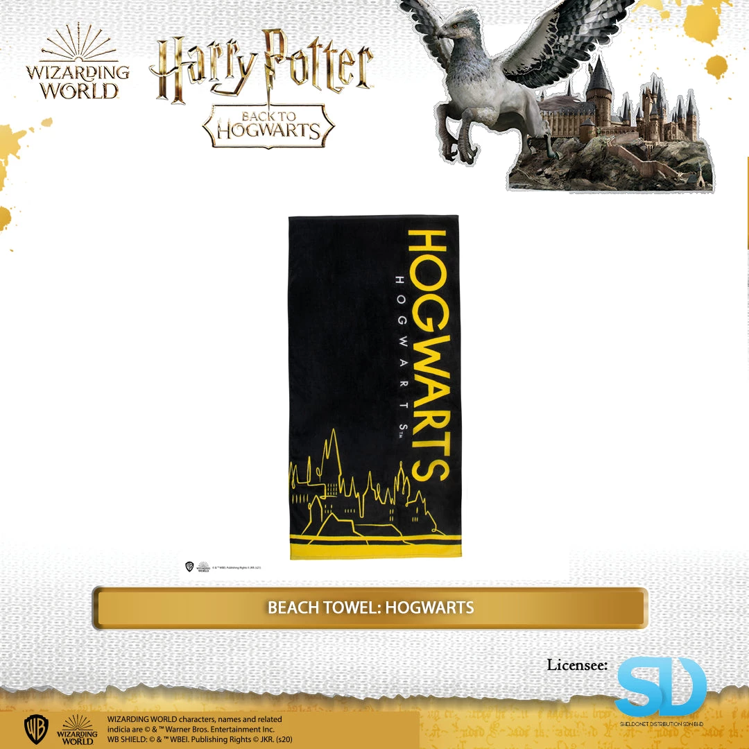 Famesbro Wizarding World Cinereplica: Beach Towel:Hogwarts 3 Famesbro Wizarding World Cinereplica: Beach Towel:Hogwarts