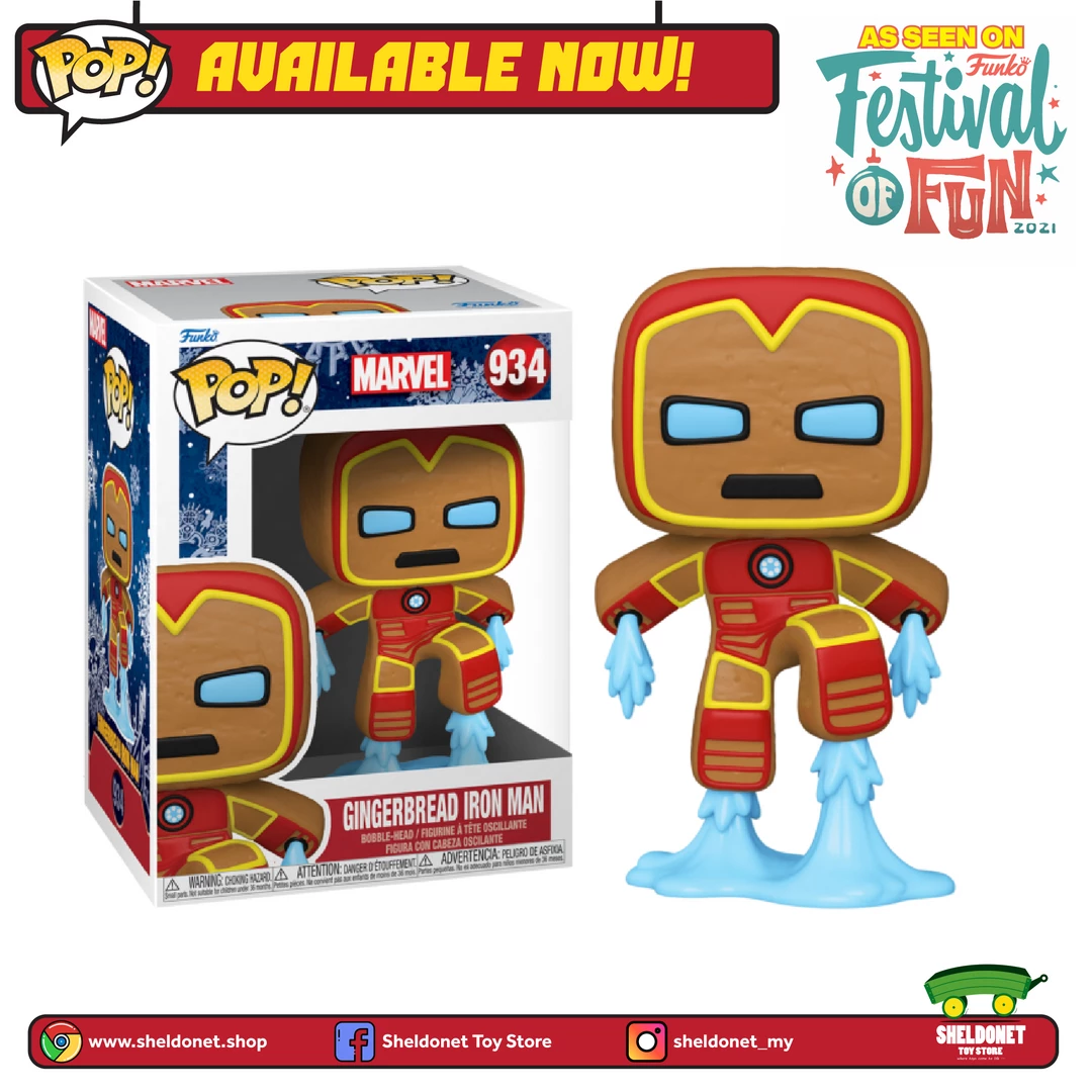 FUNKO Pop! Marvel: Holiday - Iron Man (Gingerbread Man) 3 FUNKO Pop! Marvel: Holiday - Iron Man (Gingerbread Man)