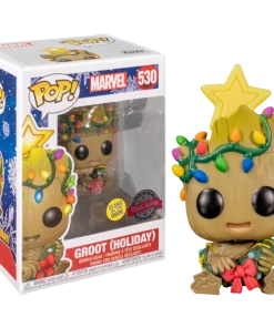FUNKO Pop! Marvel: Holiday - Christmas Groot (Glow In The Dark) [Exclusive]