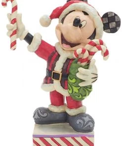 Enesco: Disney Traditions: Mickey Mouse With Candy Cane