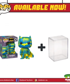 FUNKO Pop! Heroes (Artist Series): DC Comics - Batman (Blue & Yellow) With Choice Of Pop! Protector (Exclusive) 7 FUNKO Pop! Heroes (Artist Series): DC Comics - Batman (Blue & Yellow) With Choice Of Pop! Protector (Exclusive)