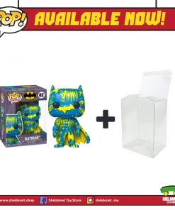 FUNKO Pop! Heroes (Artist Series): DC Comics - Batman (Blue & Yellow) With Choice Of Pop! Protector (Exclusive) 6 FUNKO Pop! Heroes (Artist Series): DC Comics - Batman (Blue & Yellow) With Choice Of Pop! Protector (Exclusive)