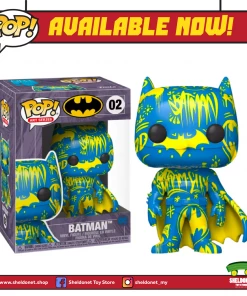 FUNKO Pop! Heroes (Artist Series): DC Comics - Batman (Blue & Yellow) With Choice Of Pop! Protector (Exclusive)
