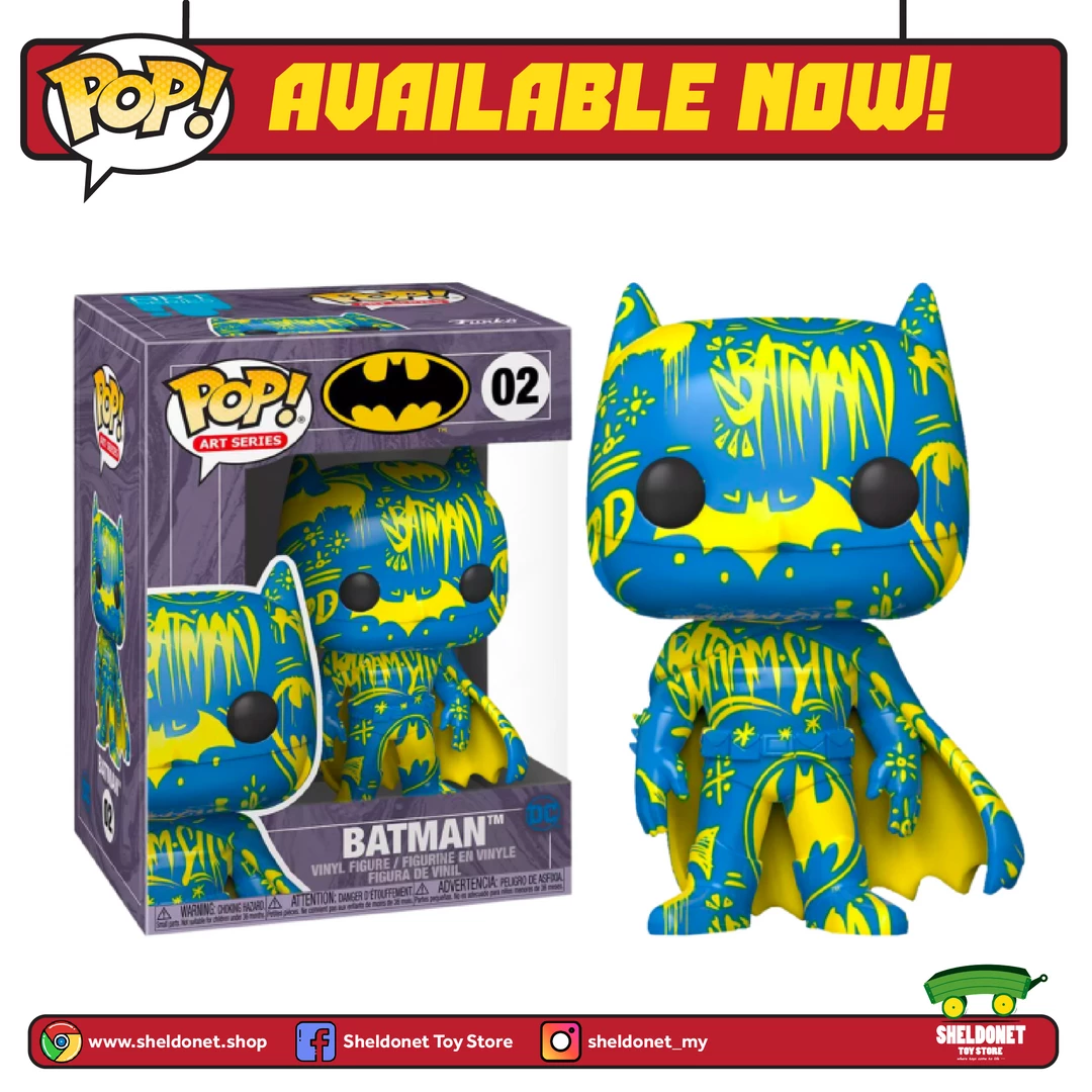 FUNKO Pop! Heroes (Artist Series): DC Comics - Batman (Blue & Yellow) With Choice Of Pop! Protector (Exclusive) 3 FUNKO Pop! Heroes (Artist Series): DC Comics - Batman (Blue & Yellow) With Choice Of Pop! Protector (Exclusive)