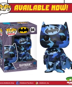 FUNKO Pop! Heroes (Artist Series): DC Comics - Batman (Blue & Black) With Choice Of Pop! Protector (Exclusive)