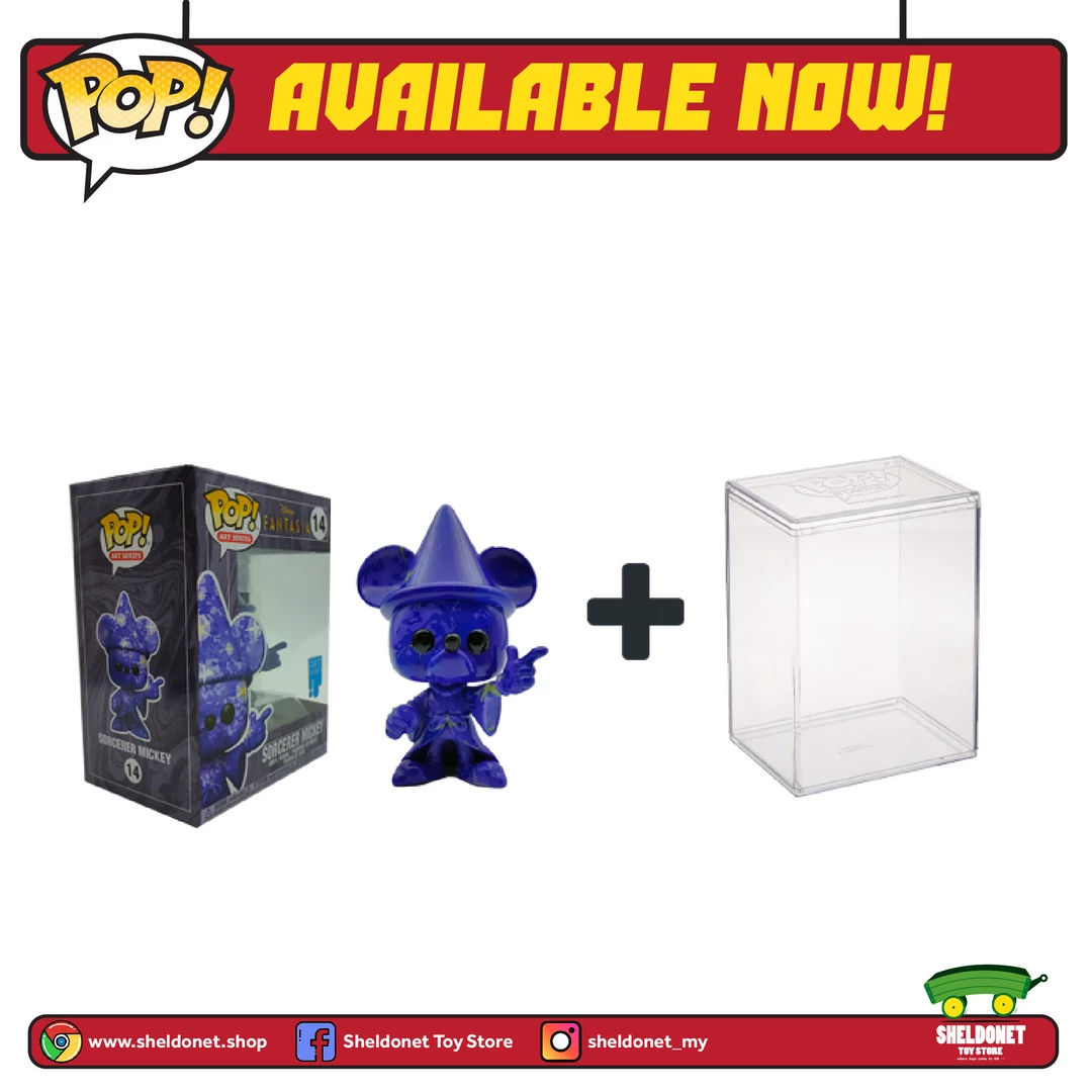 FUNKO Pop! Disney (Artist Series): Fantasia 80th Anniversary - Sorcerer Mickey (Blue) With Choice Of Pop! Protector (Exclusive) 5 FUNKO Pop! Disney (Artist Series): Fantasia 80th Anniversary - Sorcerer Mickey (Blue) With Choice Of Pop! Protector (Exclusive)