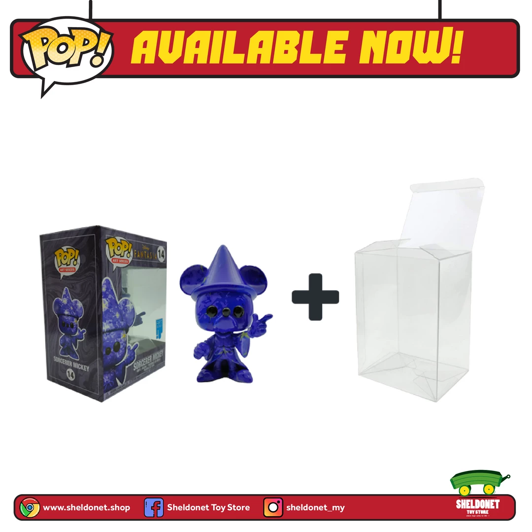 FUNKO Pop! Disney (Artist Series): Fantasia 80th Anniversary - Sorcerer Mickey (Blue) With Choice Of Pop! Protector (Exclusive) 4 FUNKO Pop! Disney (Artist Series): Fantasia 80th Anniversary - Sorcerer Mickey (Blue) With Choice Of Pop! Protector (Exclusive)