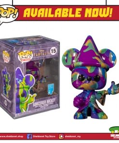 FUNKO Pop! Disney (Artist Series): Fantasia 80th Anniversary - Sorcerer Mickey (Purple & Green) With Choice Of Pop! Protector (Exclusive)