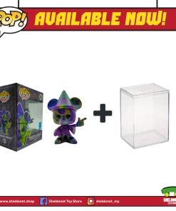 FUNKO Pop! Disney (Artist Series): Fantasia 80th Anniversary - Sorcerer Mickey (Purple & Green) With Choice Of Pop! Protector (Exclusive)