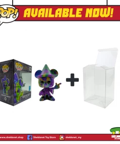 FUNKO Pop! Disney (Artist Series): Fantasia 80th Anniversary - Sorcerer Mickey (Purple & Green) With Choice Of Pop! Protector (Exclusive)