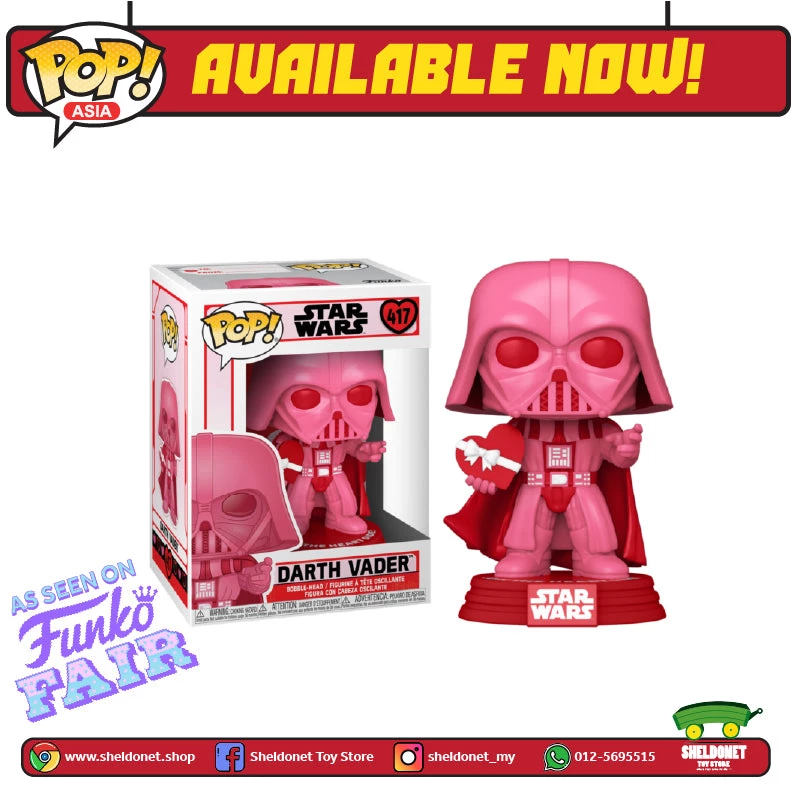 FUNKO Pop! Star Wars: Valentines - Darth Vader With Heart POP! VINYL 3 FUNKO Pop! Star Wars: Valentines - Darth Vader With Heart POP! VINYL