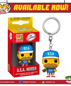 FUNKO Pocket Pop! : The Simpsons - USA Homer Pocket POP! Keychain
