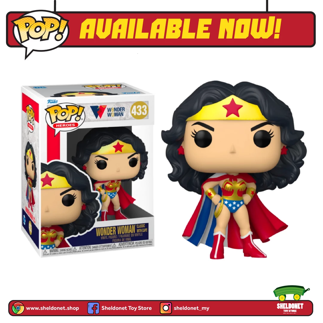 FUNKO Pop! Heroes: Wonder Woman 80th - Wonder Woman Classic With Cape 3 FUNKO Pop! Heroes: Wonder Woman 80th - Wonder Woman Classic With Cape