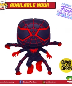 FUNKO [IN-STOCK] Pop! Marvel: Miles Morales - Miles Morales In Programmable Matter Suit Jumping (Glow In The Dark) [Exclusive]
