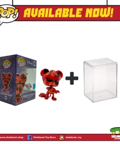 FUNKO Pop! Disney (Artist Series): Mickey Mouse - Firefighter Mickey With Choice Of Pop! Protector (Exclusive)