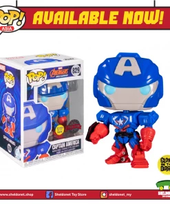 FUNKO [IN-STOCK] Pop! Marvel: Marvel Mech - Captain America (Glow In The Dark) [Exclusive]