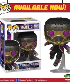 FUNKO Pop! Marvel: What If...? - T'Challa Star-Lord With Helmet