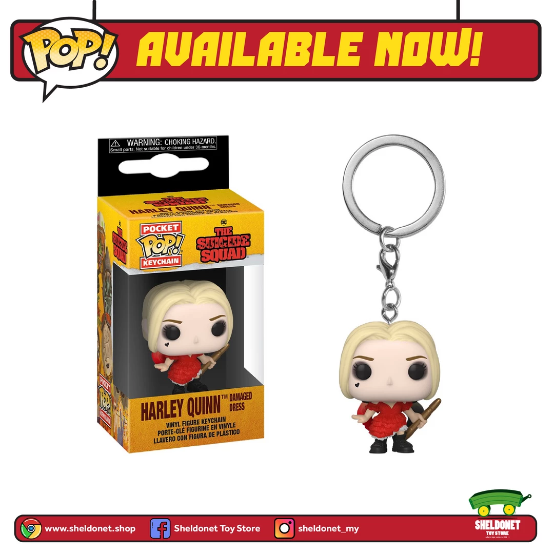 FUNKO Pocket Pop! Keychain: The Suicide Squad - Harley (Damaged Dress) 3 FUNKO Pocket Pop! Keychain: The Suicide Squad - Harley (Damaged Dress)