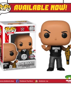 FUNKO Pop! WWE: The Rock With Championship Belt (Metallic) [Exclusive]