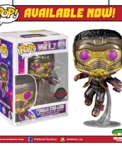 FUNKO Pop! Marvel: What If...? - T'Challa Star-Lord With Helmet (Metallic) [Exclusive]