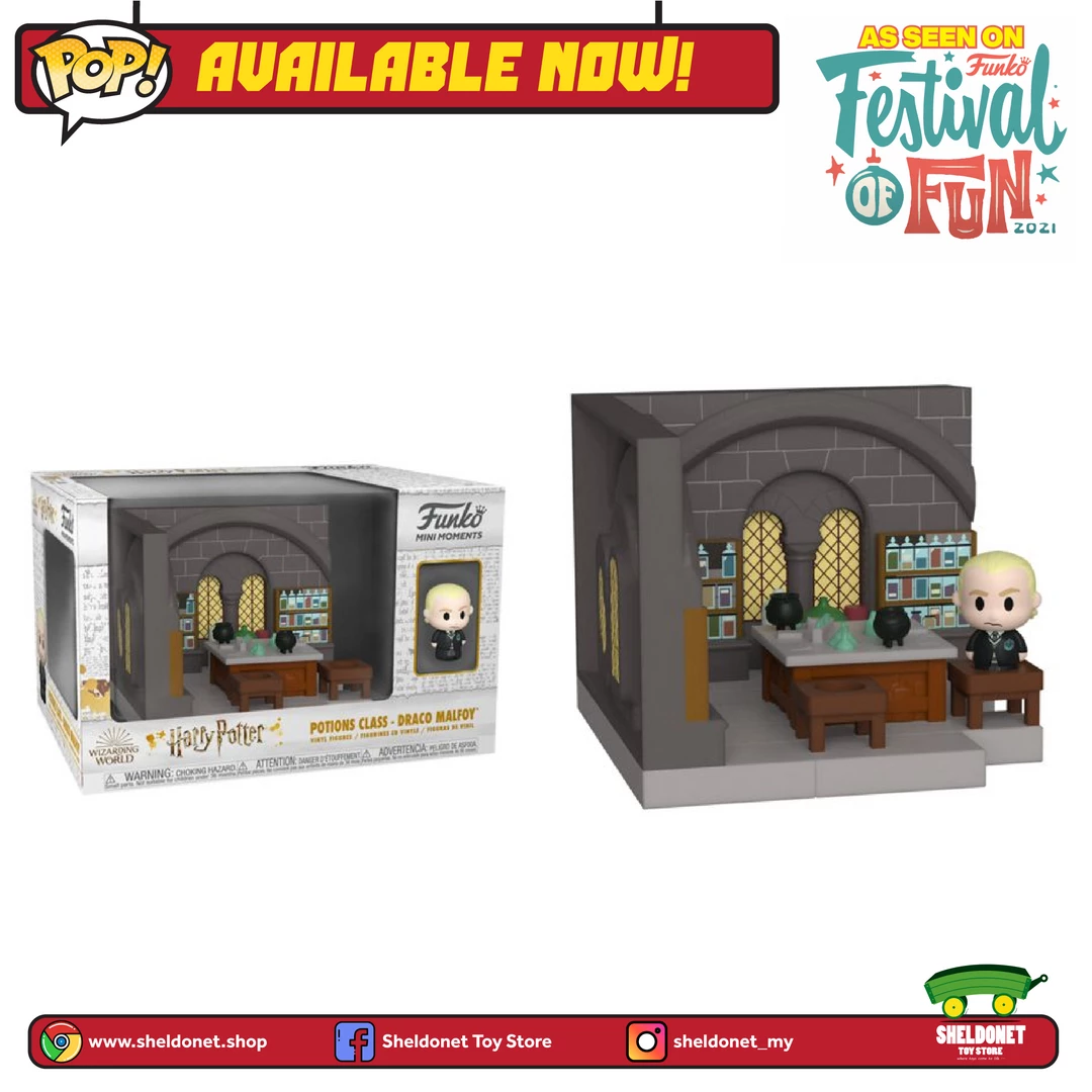 FUNKO Mini Moments: Harry Potter 20th Anniversary - Draco Malfoy With Potion Class Diorama 3 FUNKO Mini Moments: Harry Potter 20th Anniversary - Draco Malfoy With Potion Class Diorama