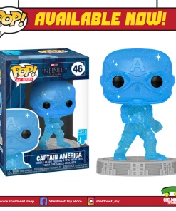 FUNKO Pop! Artist Series: Infinity Saga - Captain America (Blue) With Pop! Protector