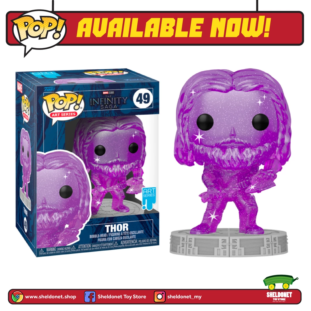 FUNKO Pop! Artist Series: Infinity Saga - Thor (Purple) With Pop! Protector 3 FUNKO Pop! Artist Series: Infinity Saga - Thor (Purple) With Pop! Protector