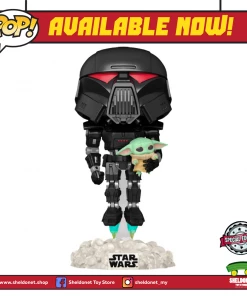 FUNKO Pop! Star Wars: The Mandalorian - Dark Trooper With Grogu (Glow In The Dark) [Exclusive]