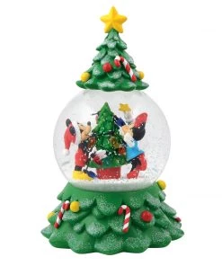 Enesco Department 56 : Disney Mickey And Minnie Tree Globe Waterball