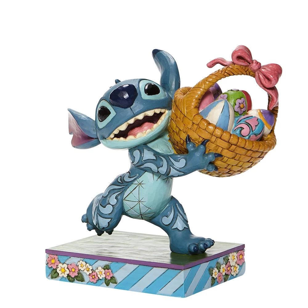 Enesco: Disney Traditions: Stitch Running With Easter Basket 4 Enesco: Disney Traditions: Stitch Running With Easter Basket