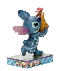 Enesco: Disney Traditions: Stitch Running With Easter Basket 9 Enesco: Disney Traditions: Stitch Running With Easter Basket