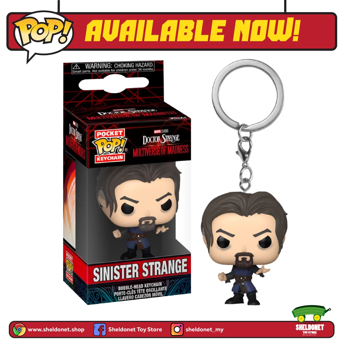 FUNKO Pocket Pop! Keychain: Doctor Strange In The Multiverse Of Madness - Sinister Strange 3 FUNKO Pocket Pop! Keychain: Doctor Strange In The Multiverse Of Madness - Sinister Strange